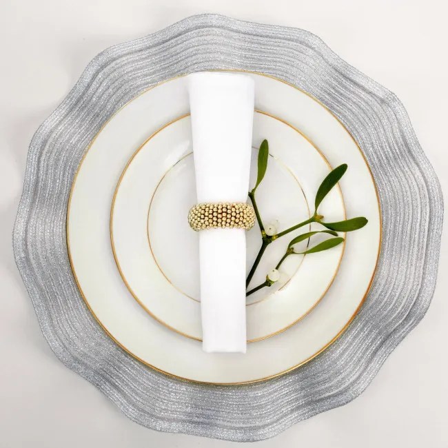 Podložka pod tanier JUNE strieborná (6 ks)
