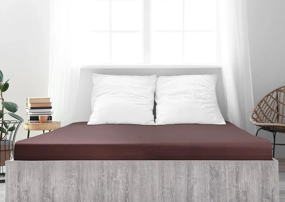 Plachta z mako bavlny LUXORA 180x200 cm tmavo hnedé