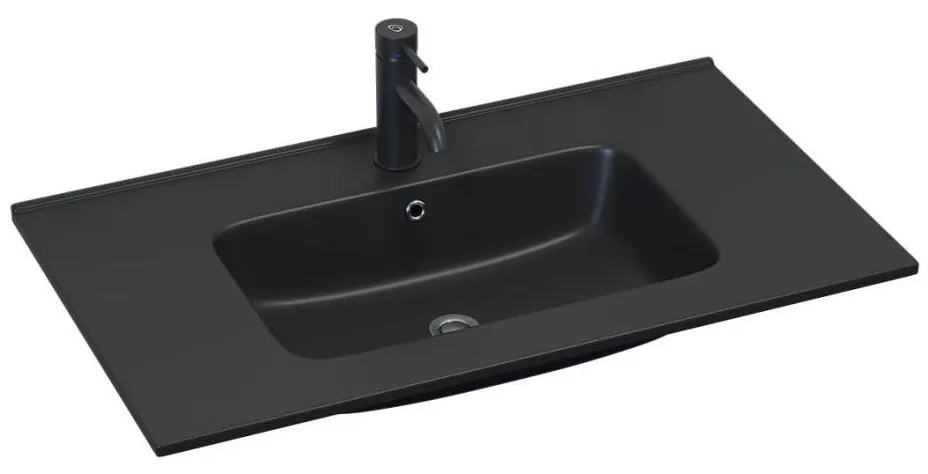 BATH DELUXE 06-080-27-02-00 - Zapustené umývadlo LILLESNAD 81x46cm keramika/čierna