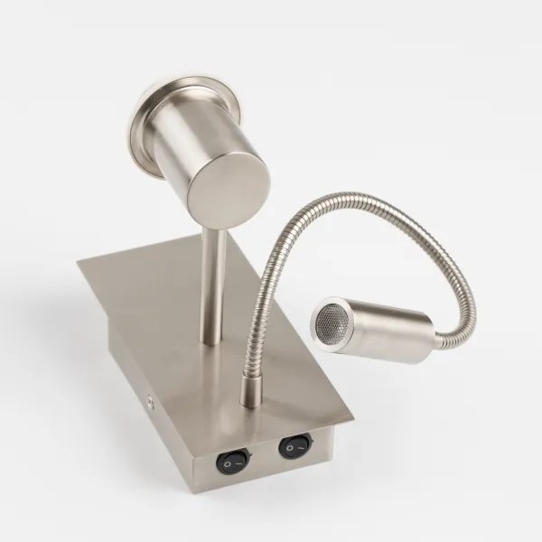 Brilagi - LED Flexibilná nástenná lampa NUBILA 1xE27/25W/230V + LED/3W matný chróm