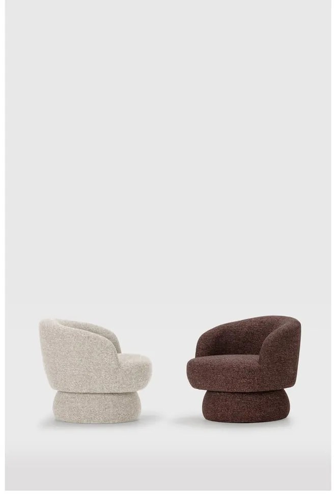 Béžové otočné kreslo Dali – MOME