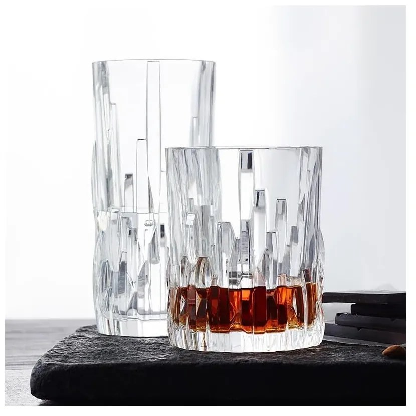 Súprava 4 pohárov na whisky z krištáľového skla Nachtmann Shu Fa, 330 ml