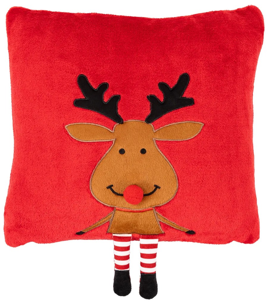 4Home Vianočná obliečka na vankúšik Happy Reindeer, 40 x 40 cm