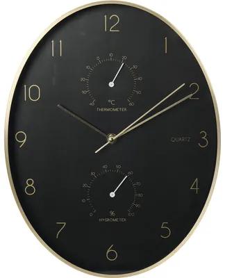 Nástenné hodiny 35x27x4,2 cm hliník/čierna
