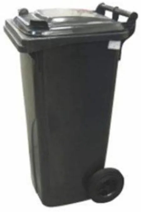 Popolnica 240 l čierna UH kuka KLC