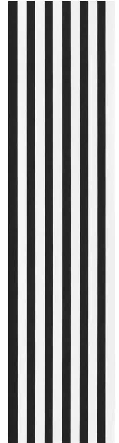 Akustické dekoračné panely, biele 3D lamely na filcovom podklade, rozmer 270 x 30 cm, IMPOL TRADE