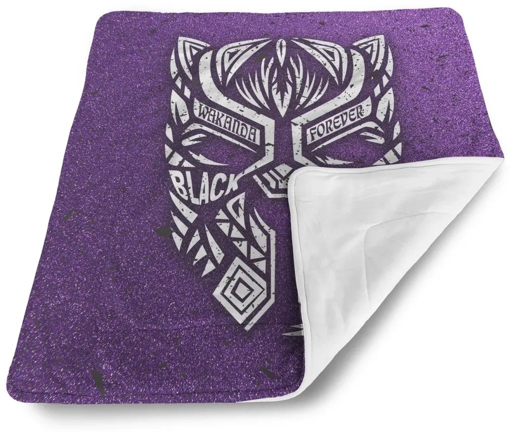 Sablio Deka pre bábätko BLACK PANTHER wakanda forever Biely - 90x120 cm