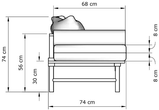 Rozkládací pohovka LE MAR 01 201 cm z - výber z 10 prevedení