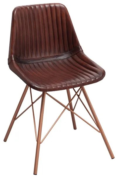 Toro jedálenská stolička kožená hnedá