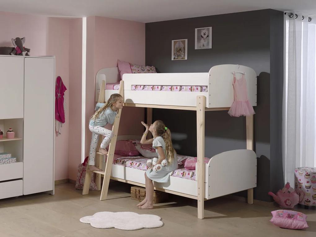 Detská poschodová posteľ Kiddy - biela