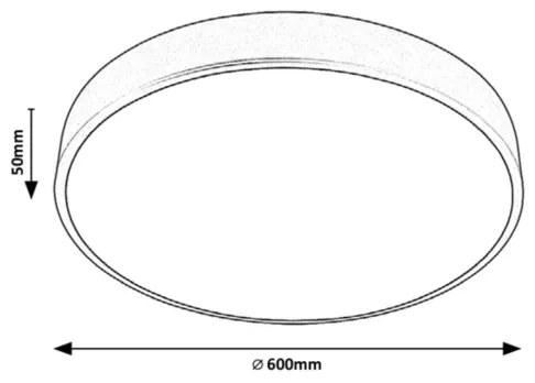 Rabalux 3317 - LED Stmievateľné stropné svietidlo TESIA LED/60W/230V 60 cm + DO