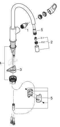 GROHE 30569000 - Drezová batéria START FLOW 357 mm lesklý chróm