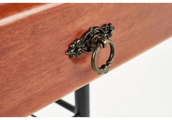 Nočný stolík FIONA 55x48 cm hnedá/čierna