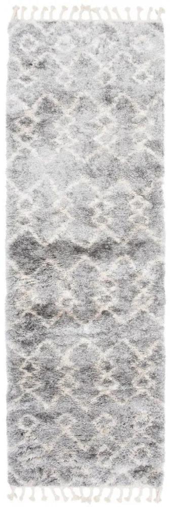 Kusový koberec shaggy Tizoc sivý atyp 70x200cm