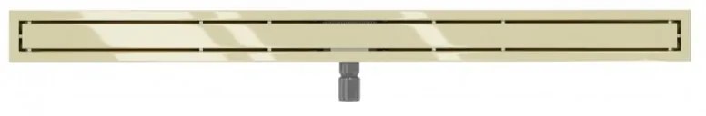 Lineárny odtokový žľab 160 cm MEXEN FLAT 2v1 zlatý