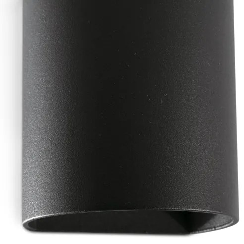 FARO 40523 - Nástenné svietidlo SOLE 1xGU10/8W/230V čierna zaokrúhlený