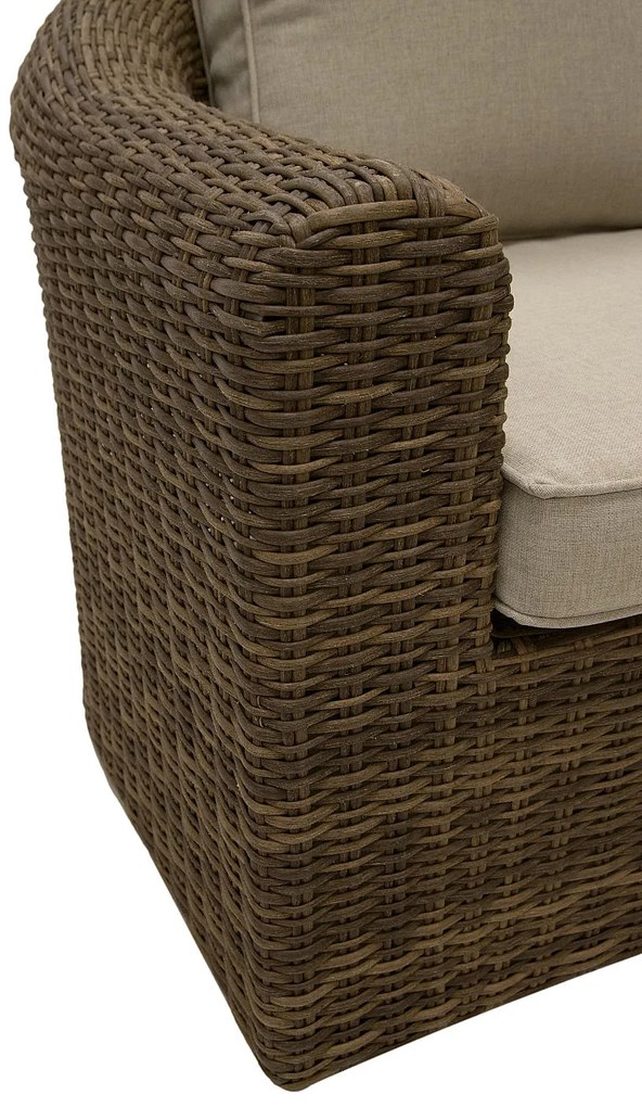 DEOKORK Ratanové kreslo BORNEO LUXURY (hnedá)