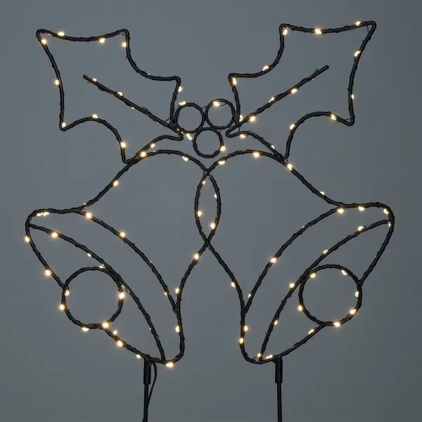 Brilagi - Vonkajšia vianočná LED dekorácia LED/3xAA IP44 55x32 cm zvončeky