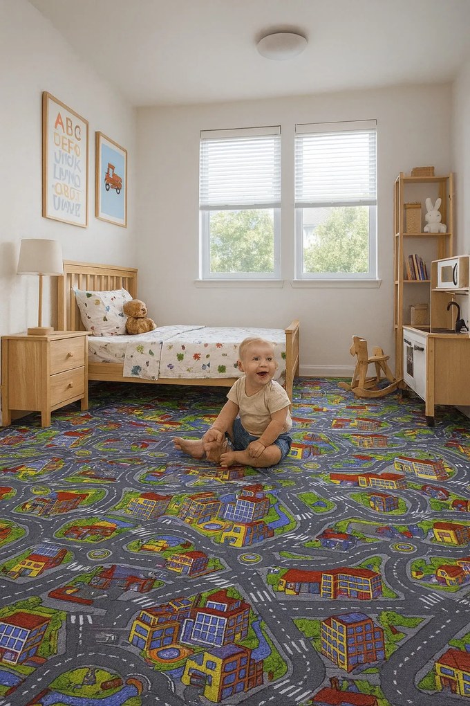 Associated Weavers, AKCIA: 170x175 cm Koberec metráž Big City 97, šíře, viacfarebná, filc, detská izba