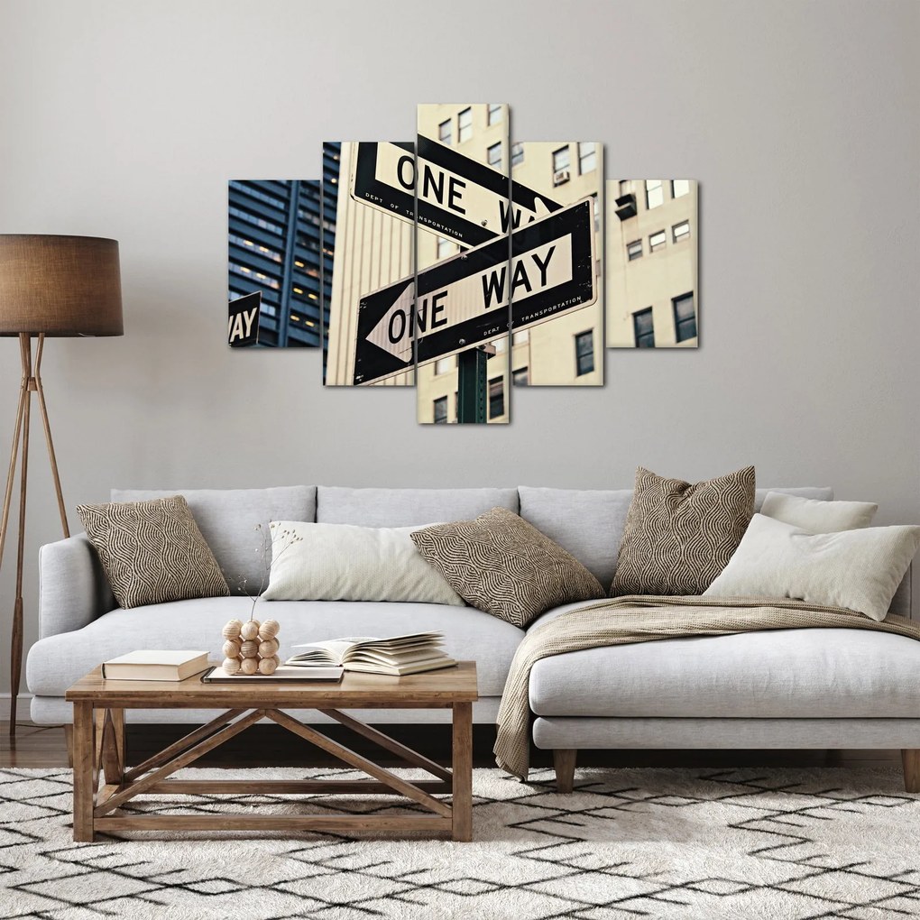 Obraz - New York ONE WAY (150x105 cm)