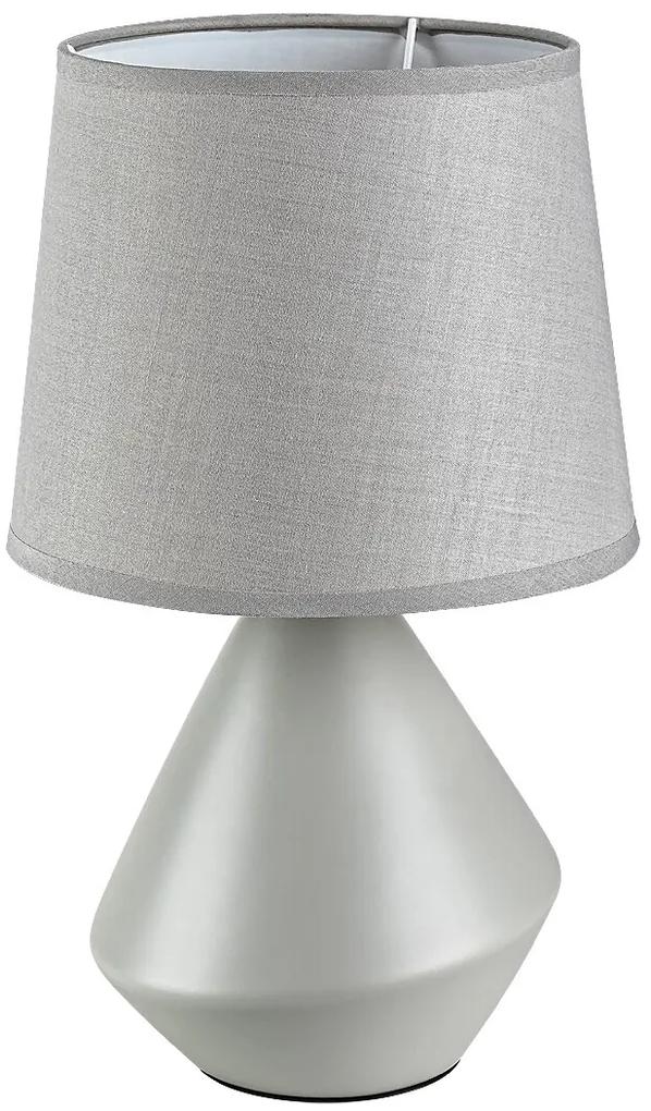RABALUX Moderná stolná lampa WENDY, 1xE14, 40W, sivá