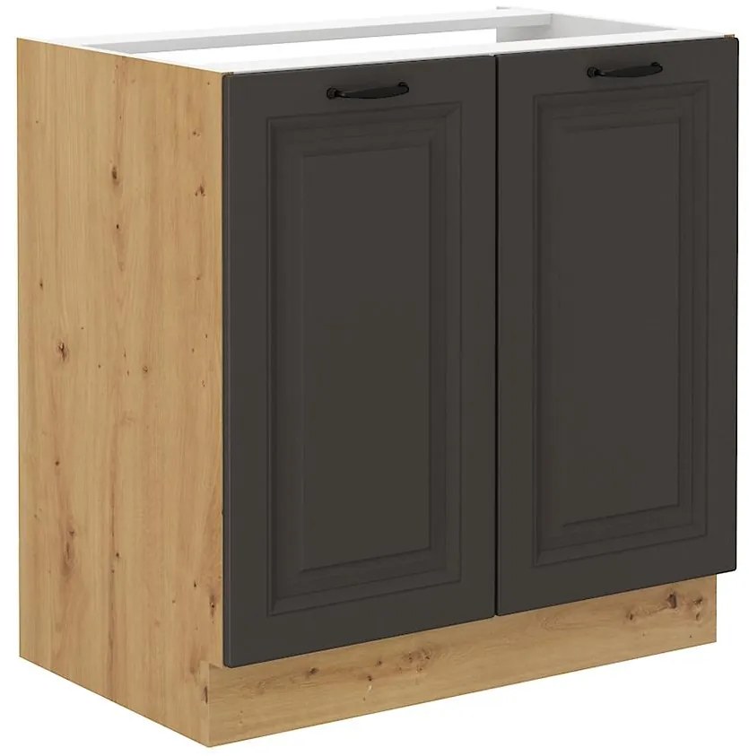 Kuchynská skrinka STILO grafit mat/artisan 80zl 2f bb