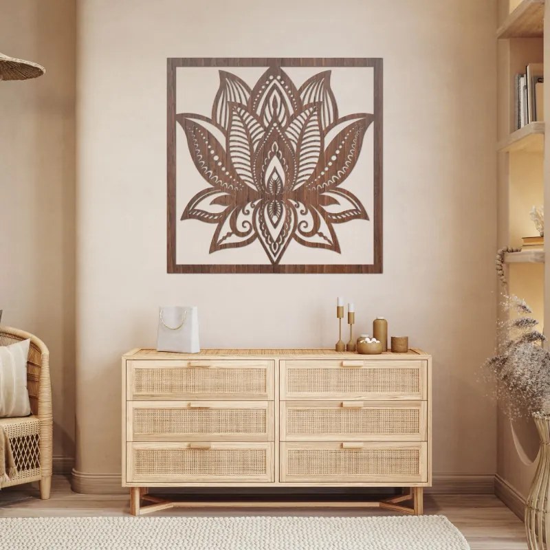 Lotosová mandala dekorácia na stenu | SENTOP HDF0465