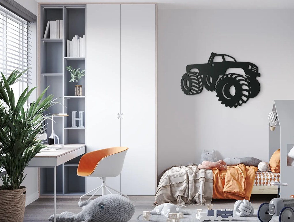 drevko Detská nálepka Terénne auto Rozmer obrazu: 31 x 44,5 cm, Farba dekorácie: Čierna