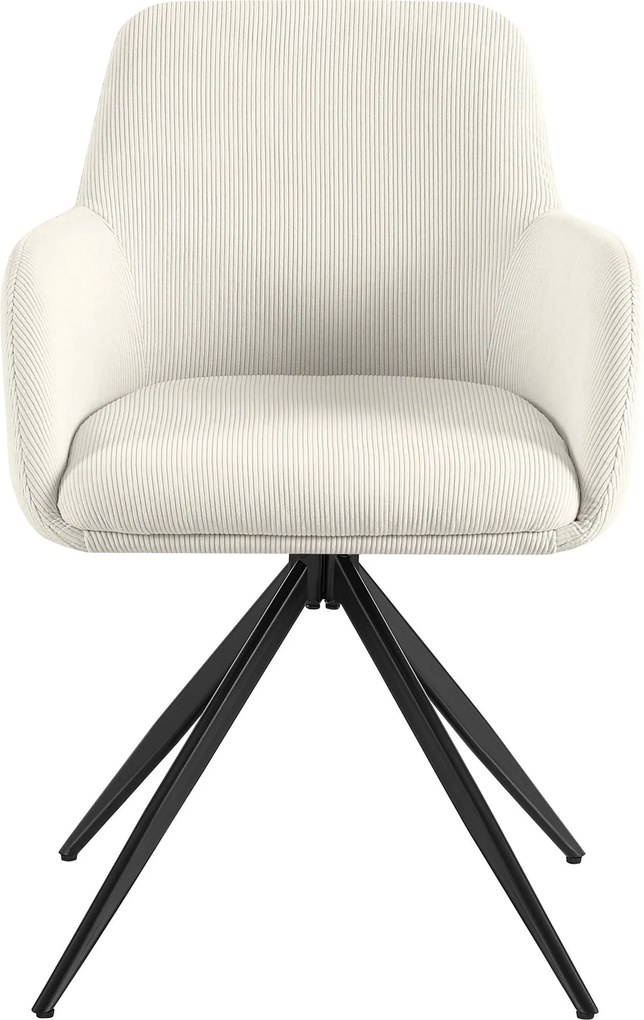 Jedálenská stolička Olema látka cord - krémová