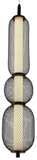 LED luster na lanku PUMA LED/15W/230V pr. 14 cm čierna