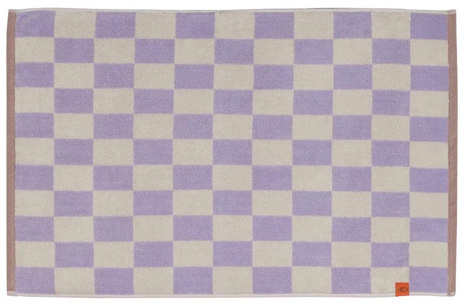 Svetložlto-fialová kúpeľňová predložka z bio bavlny 50x80 cm Retro – Mette Ditmer Denmark