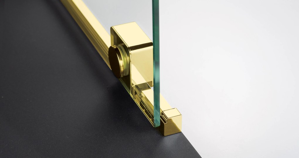 Deante Sprchová zastena Walk-in Prizma, posuvná - KTJ Z32R 120 cm, zlatá lesk - bez vaničky