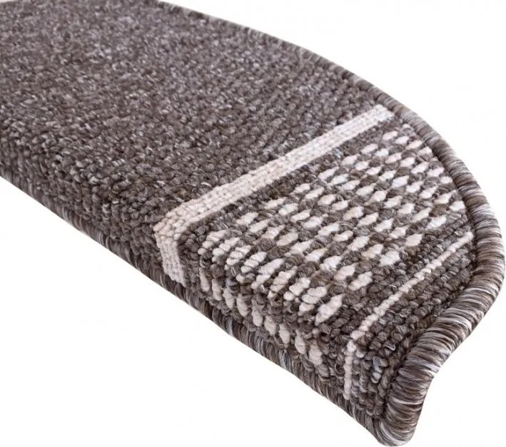 Nášľapy na schody Promenade hnedý obdĺžnik, samolepiaci - 25x80 obdĺžnik (rozmer vrátane ohybu) Vopi