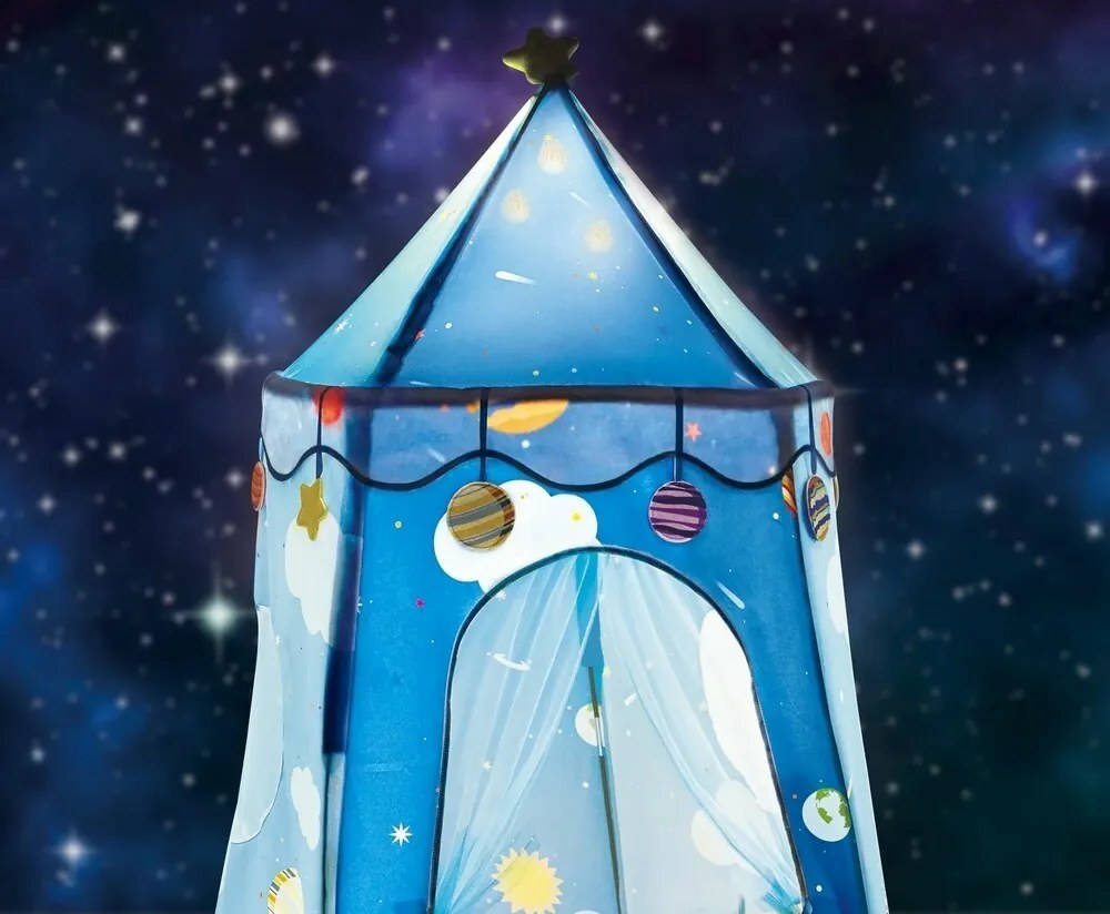 Hape Detský stan s LED osvetlením - Hviezdna noc