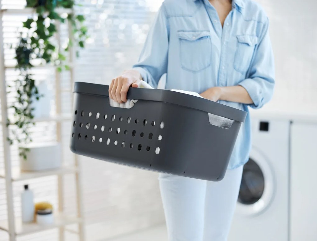 Rotho Kôš na bielizeň, kôš na bielizeň, ohybný, JONA, 39l, antracit