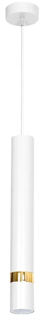 Závesné svietidlo Joker, 1x biele kovové tienidlo, w/g