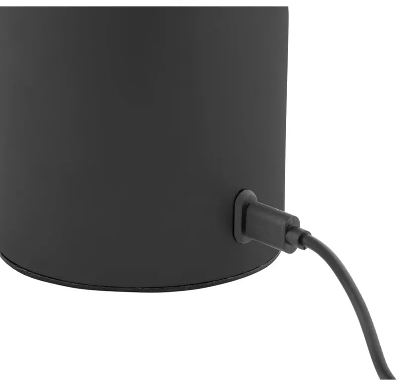 Čierna LED stmievateľná stolová lampa s kovovým tienidlom/so skleneným tienidlom (výška 29,5 cm) Camp – Leitmotiv