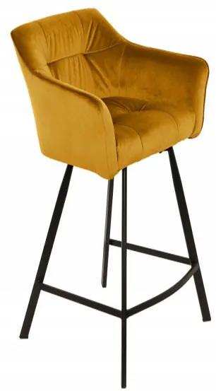 Loft barová stolička žltá