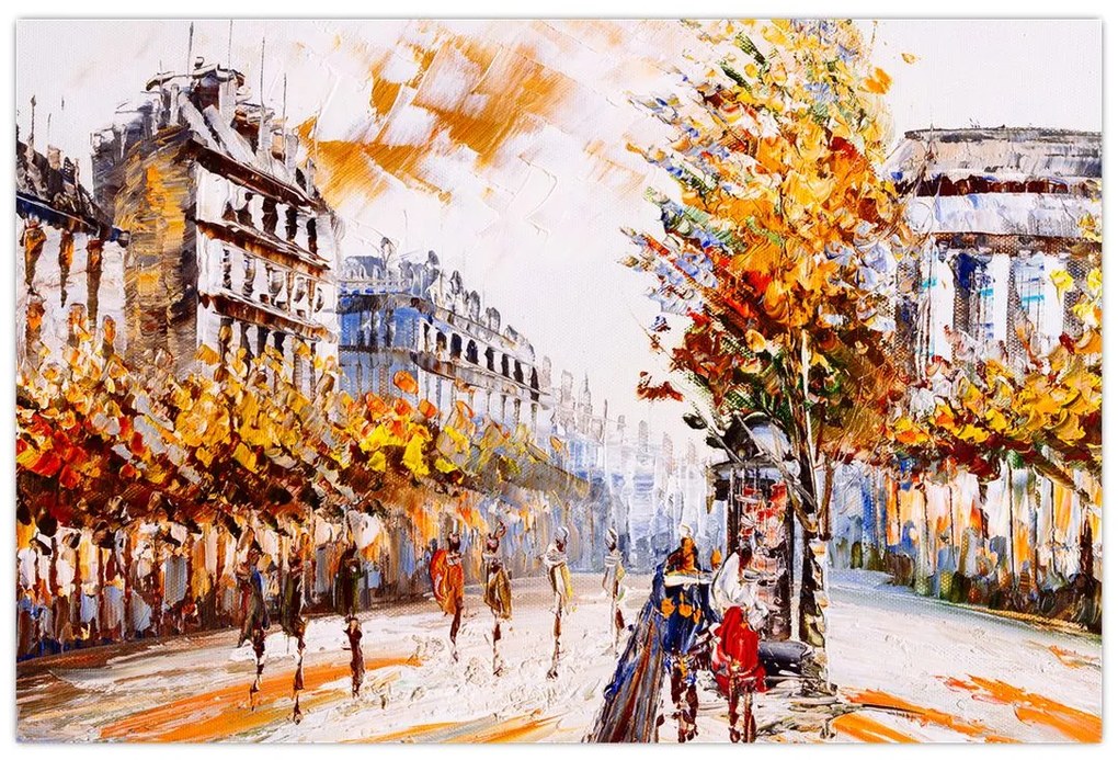 Obraz - Ulica v Paríži (90x60 cm)