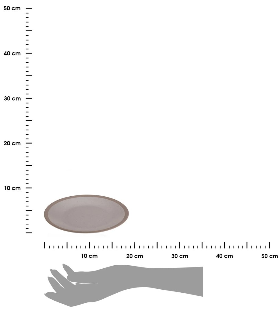 Kameninový dezertný tanier Clay, (fi) 18 cm, béžový