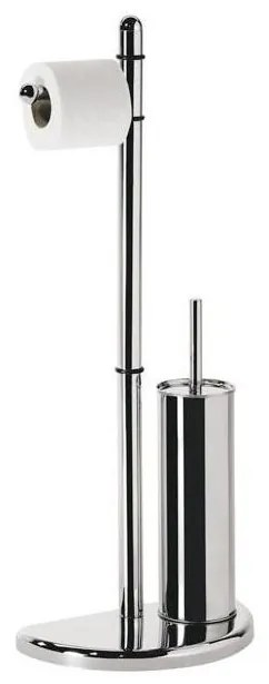 Gedy - Stojan na toaletný papier a WC štetku HIBISCUS lesklý chróm