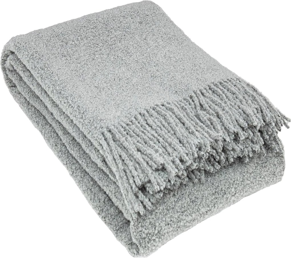 Deka Boucle 140x200cm silver grey