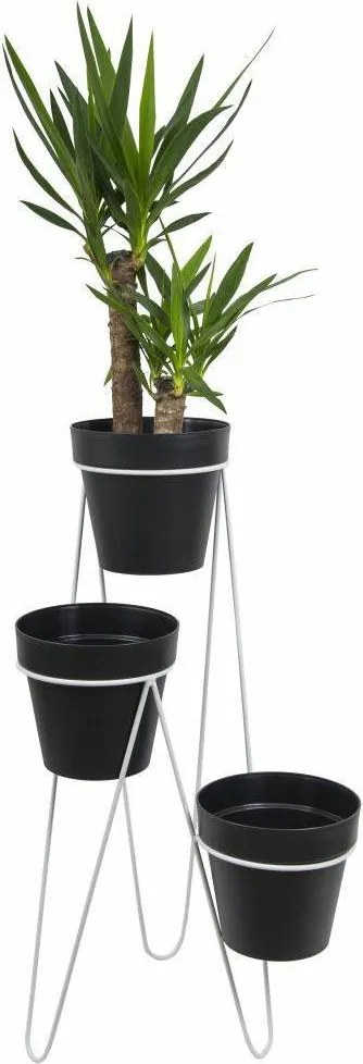 STOJAN NA KVETINÁČ TRIPOD 95X45X24 CM BIELA