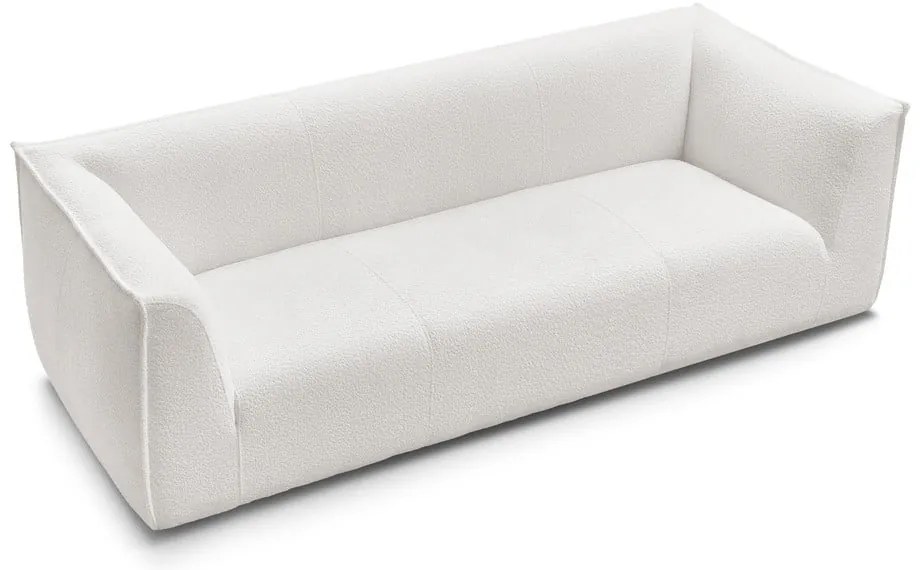 Biela pohovka z textílie buklé 242 cm Giorgia – Bobochic Paris