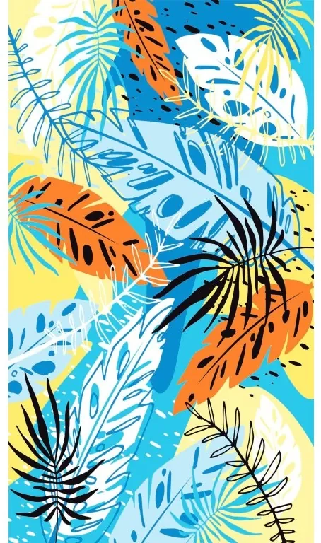 Plážové pončo SUMMER FRESH modro-žlté 80x145 cm