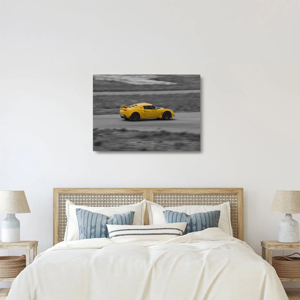 Sklenený obraz - Rýchle auto (70x50 cm)