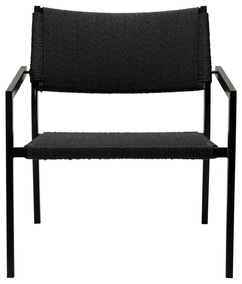 Čierne kreslo s trstinovým výpletom Loop – DAN-FORM Denmark