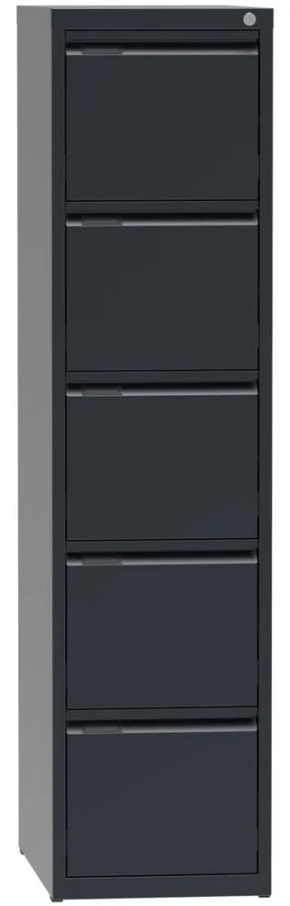 Kovová kartotéka A4, 5 zásuviek, antracitová