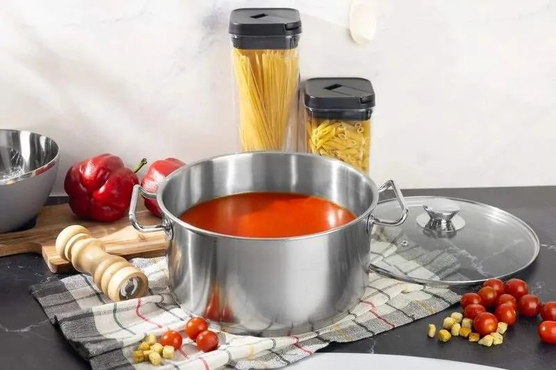 Nerezový hrniec 26cm so sklenenou pokrievkou 6,6l