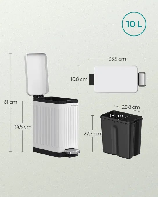 Odpadkový kôš 10L LTB562W01